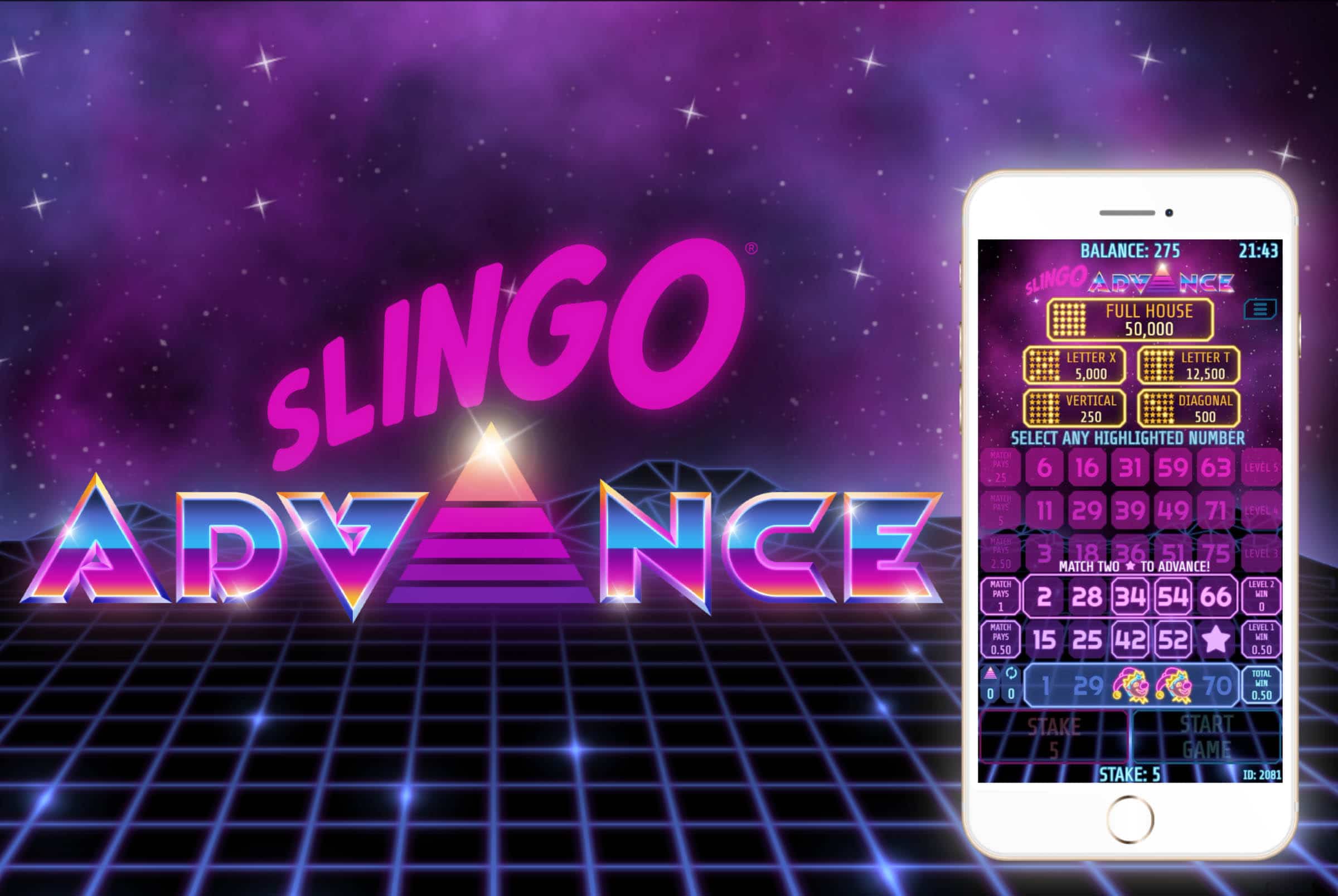 Reach for the stars in Slingo Advance