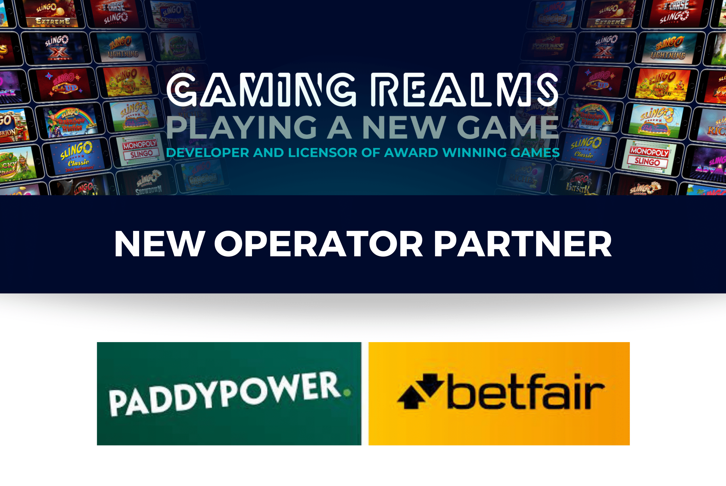 Slingo game catalog goes live with Paddy Power Betfair